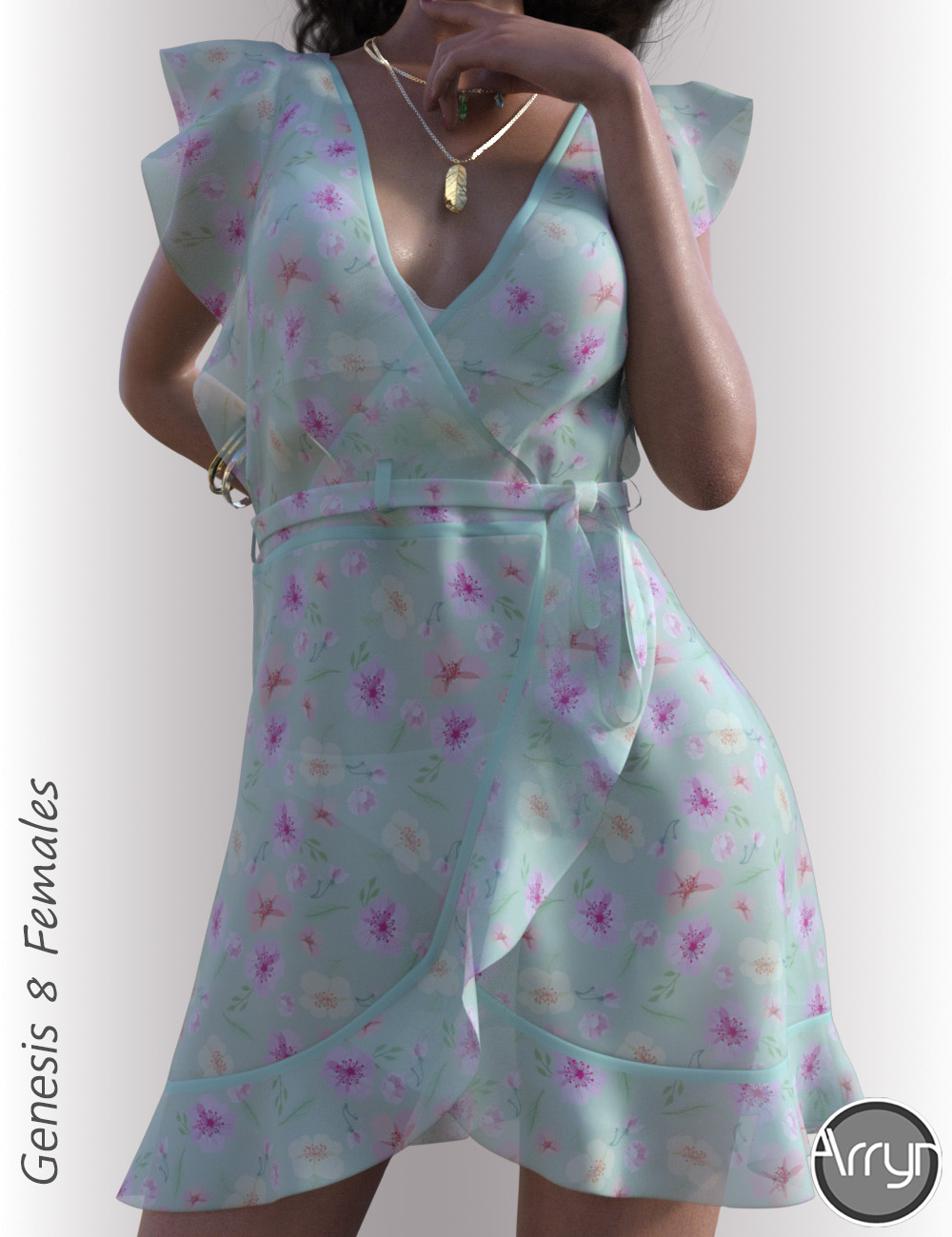 dForce Anne Candy Dress Outfit for Genesis 8 Female(s) | Daz 3D