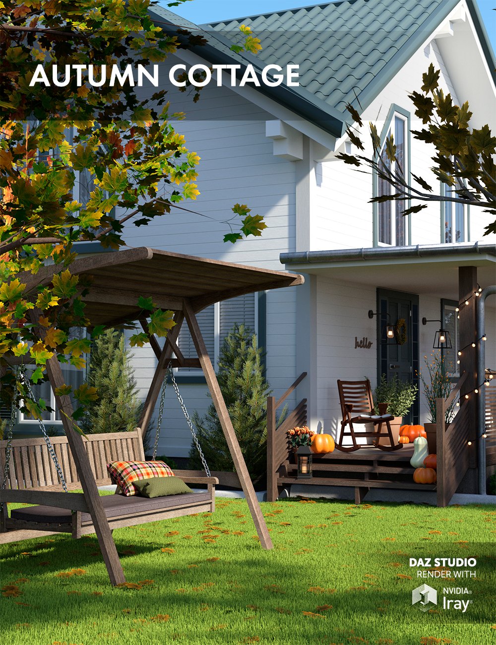 Autumn Cottage by: Dimidrol, 3D Models by Daz 3D