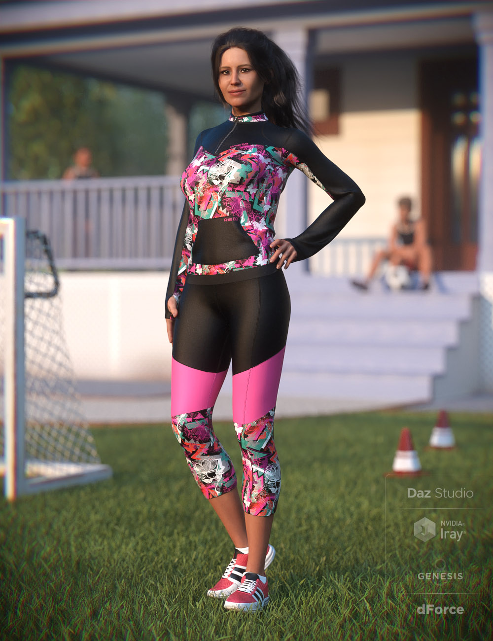 dForce Soccer Mom Outfit Textures by: Moonscape GraphicsSade, 3D Models by Daz 3D