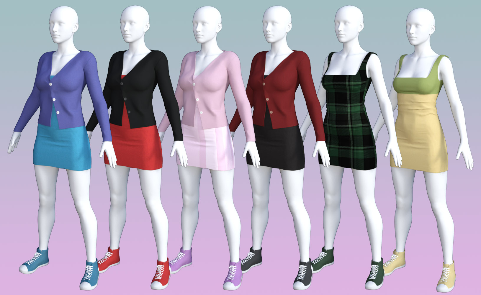 Fall Wardrobe for Genesis 8 Female(s) by: Oskarsson, 3D Models by Daz 3D