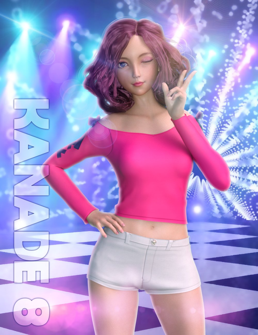 dForce K-Pop Girls 2 Outfits for Genesis 8 Female(s) by: Blue Rabbit, 3D Models by Daz 3D