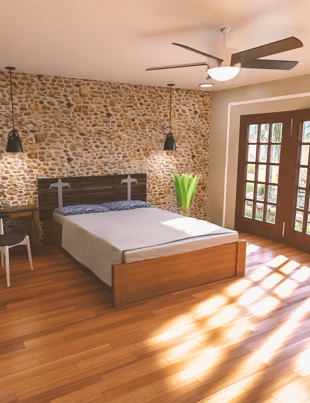 Mediterranean Bedroom by: Tesla3dCorp, 3D Models by Daz 3D