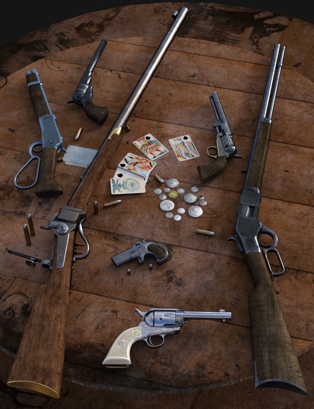 Old West Firearms Vol 2 by: DzFire, 3D Models by Daz 3D