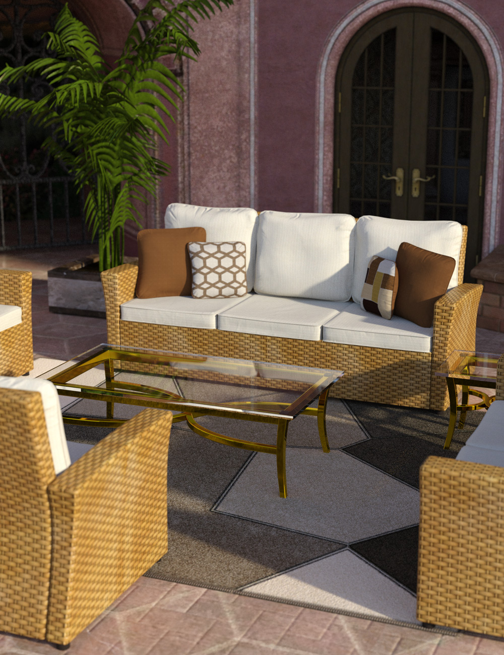 Wicker Furniture by: Age of Armour, 3D Models by Daz 3D