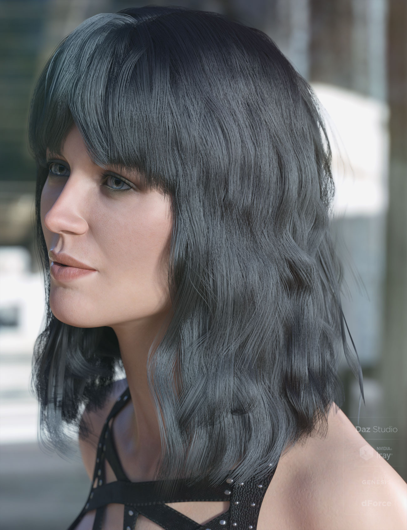 dForce Alexa Hair for Genesis 3 & 8 Female(s)