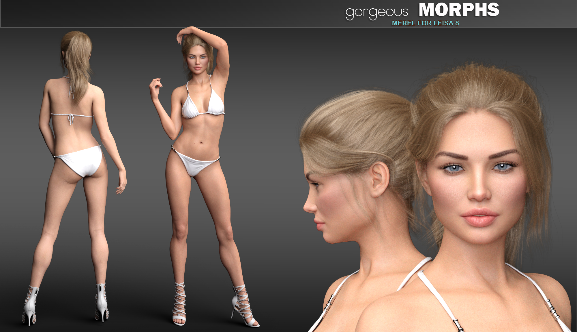 Gorgeous Morphs for Leisa 8 by: P3Design, 3D Models by Daz 3D