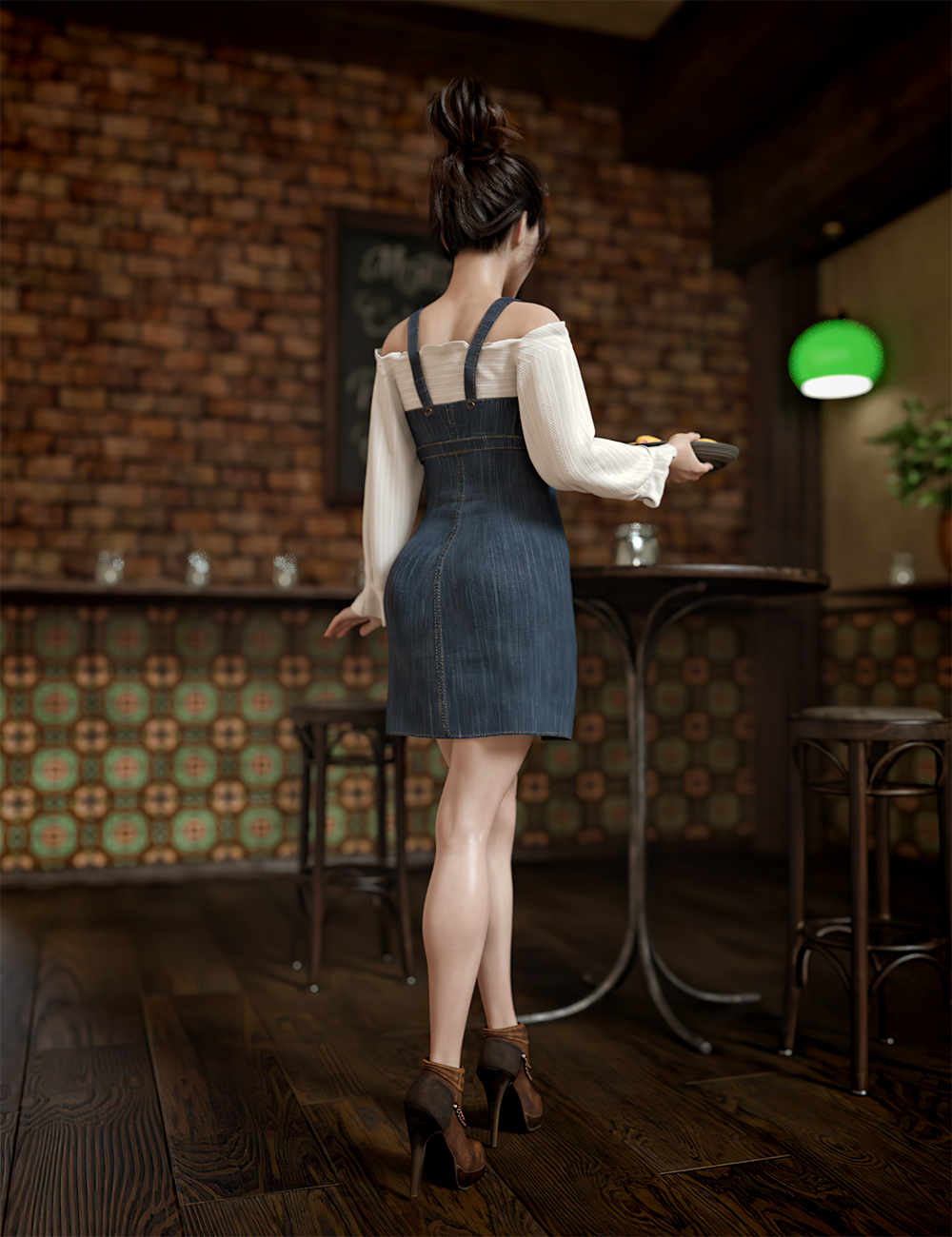 dForce Suspender Dress for Genesis 8 Females by: 3D-GHDesignBarbara BrundonSade, 3D Models by Daz 3D