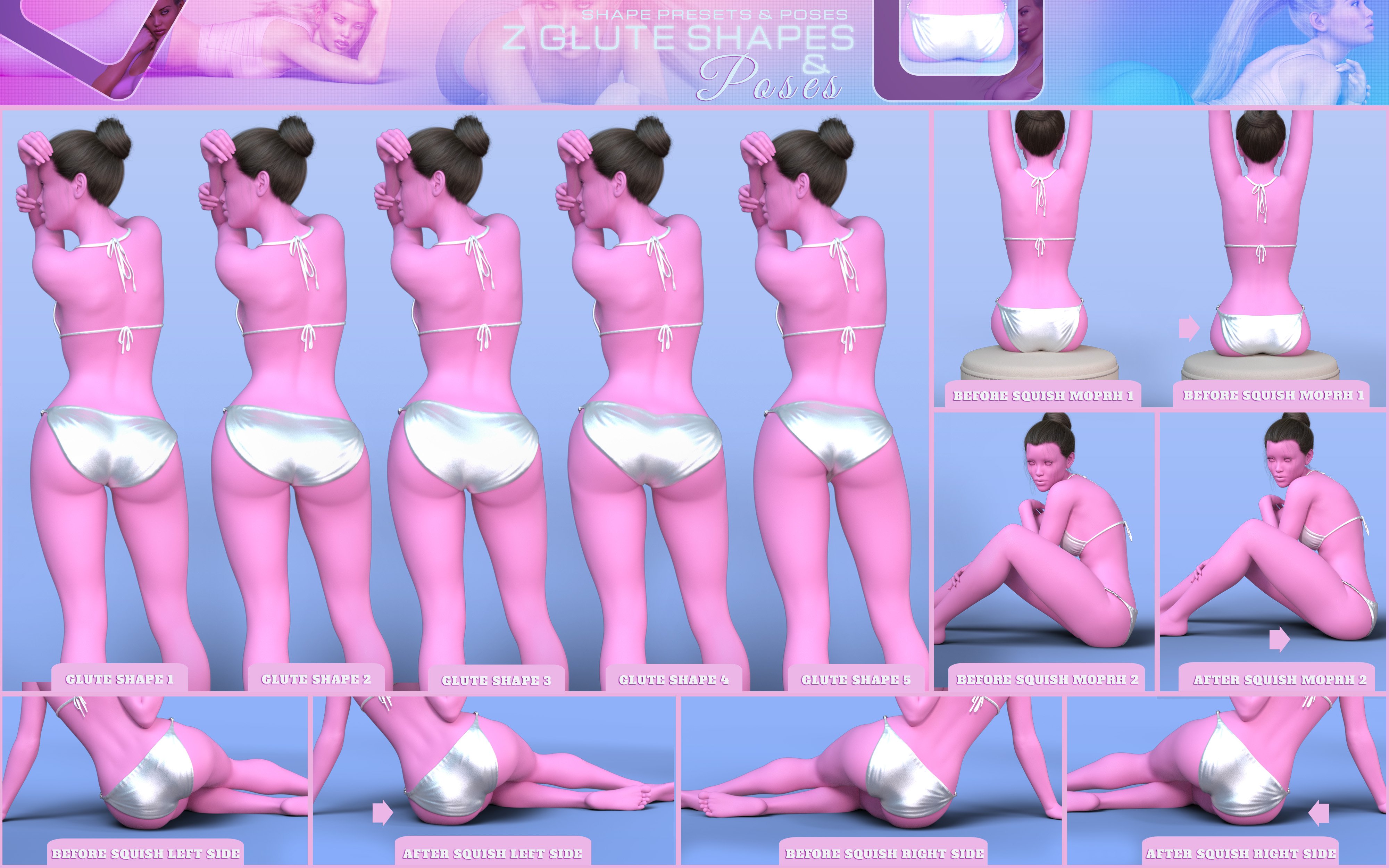 Z Glute Shapes Pose Partials Mega Set Z Glute Shapes Pose Partials Mega Set by: Zeddicuss, 3D Models by Daz 3D