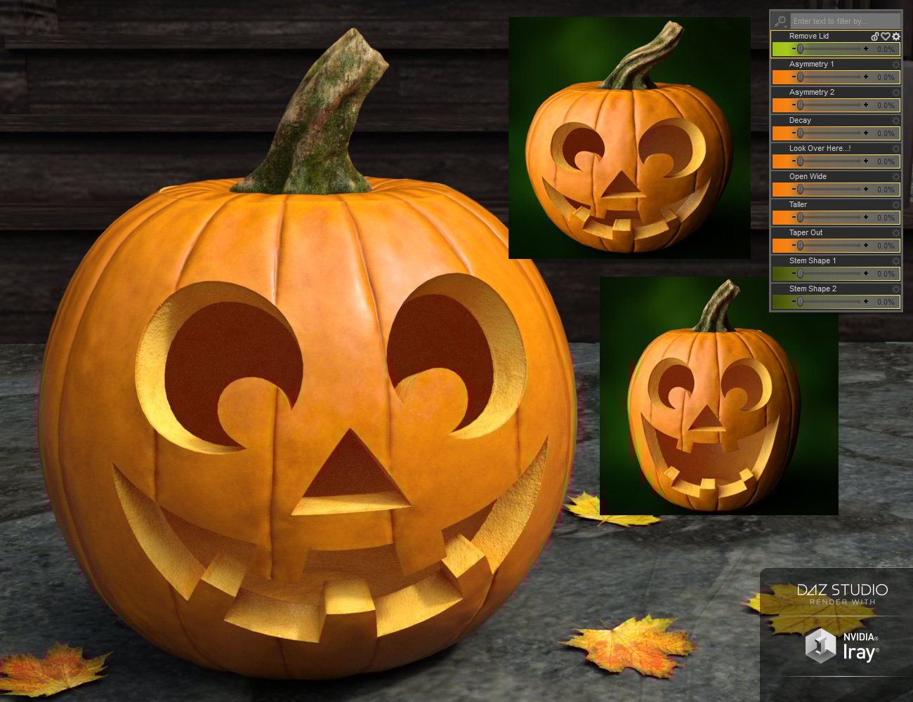 Morphing JackOLanterns Daz 3D