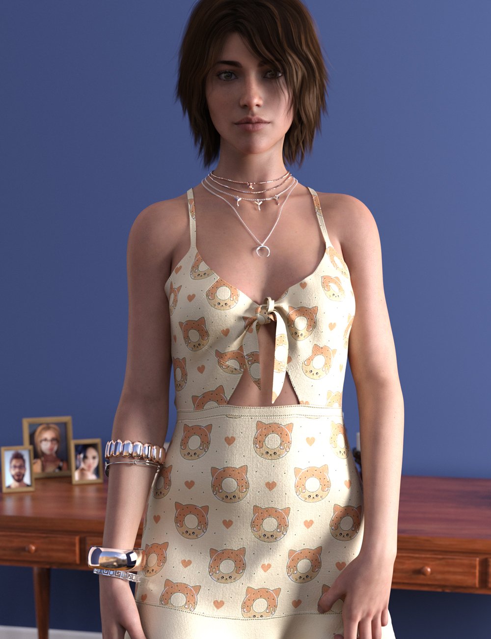 dForce Alana Candy Dress Textures by: Moonscape Graphics, 3D Models by Daz 3D