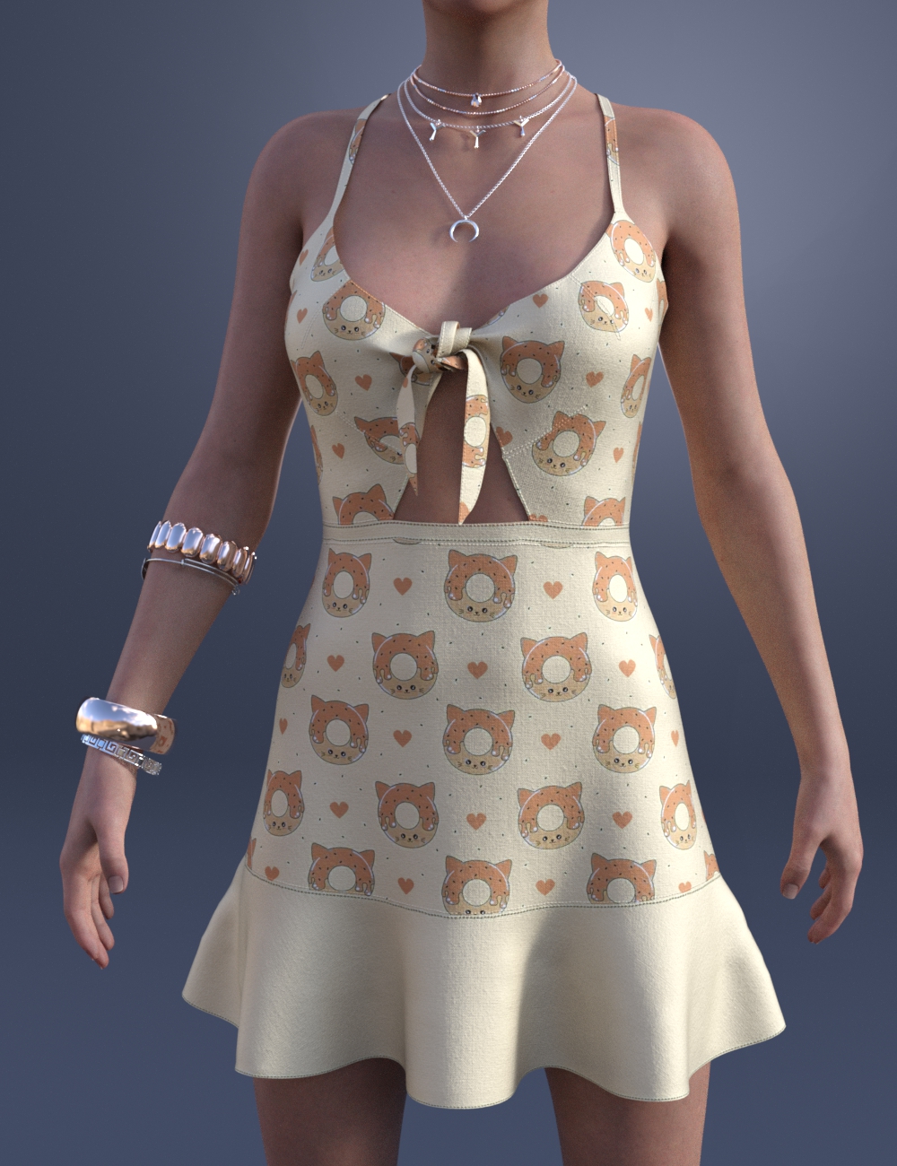 dForce Alana Candy Dress Textures | Daz 3D