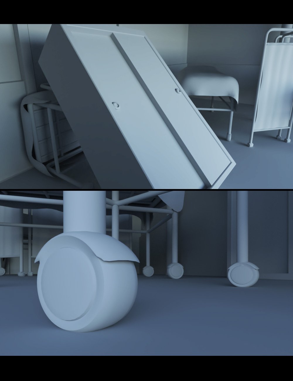 Render In A Box - Eerie Hospital Room by: Dreamlight, 3D Models by Daz 3D