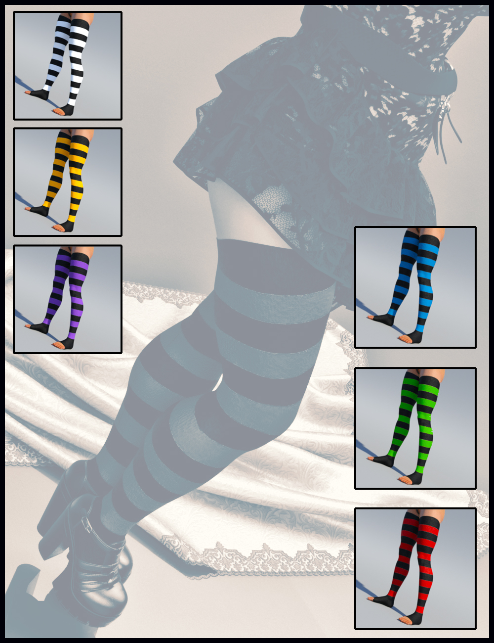Stockings And Socks Fashion For Genesis 8 Female Daz 3d 