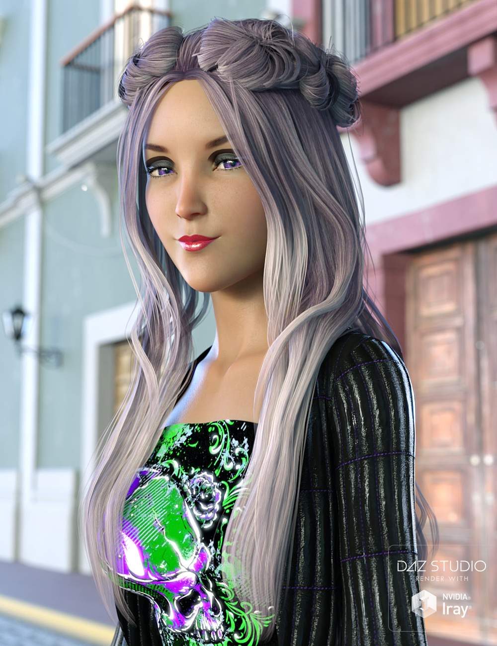 Camellia Hair for Genesis 8 Female(s) by: Propschick, 3D Models by Daz 3D