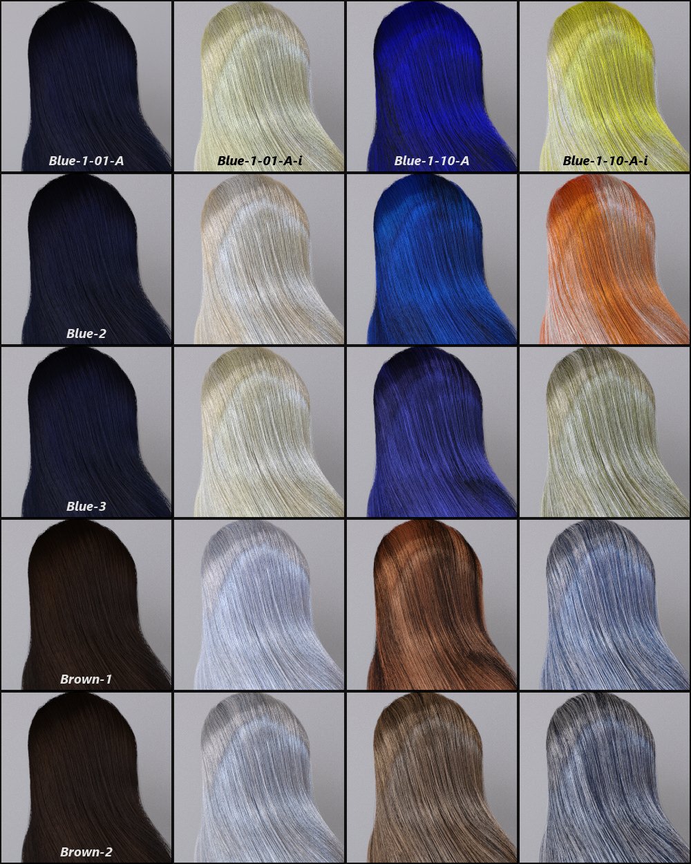 Mmx blended dual lobe hair shader resource pack for iray daz 3d