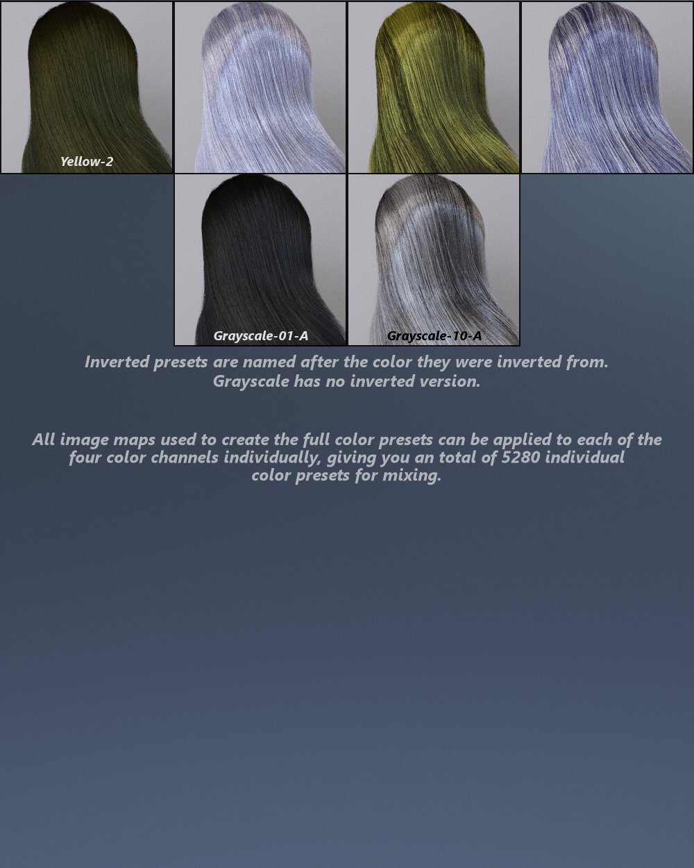 Mmx blended dual lobe hair shader resource pack for iray daz 3d