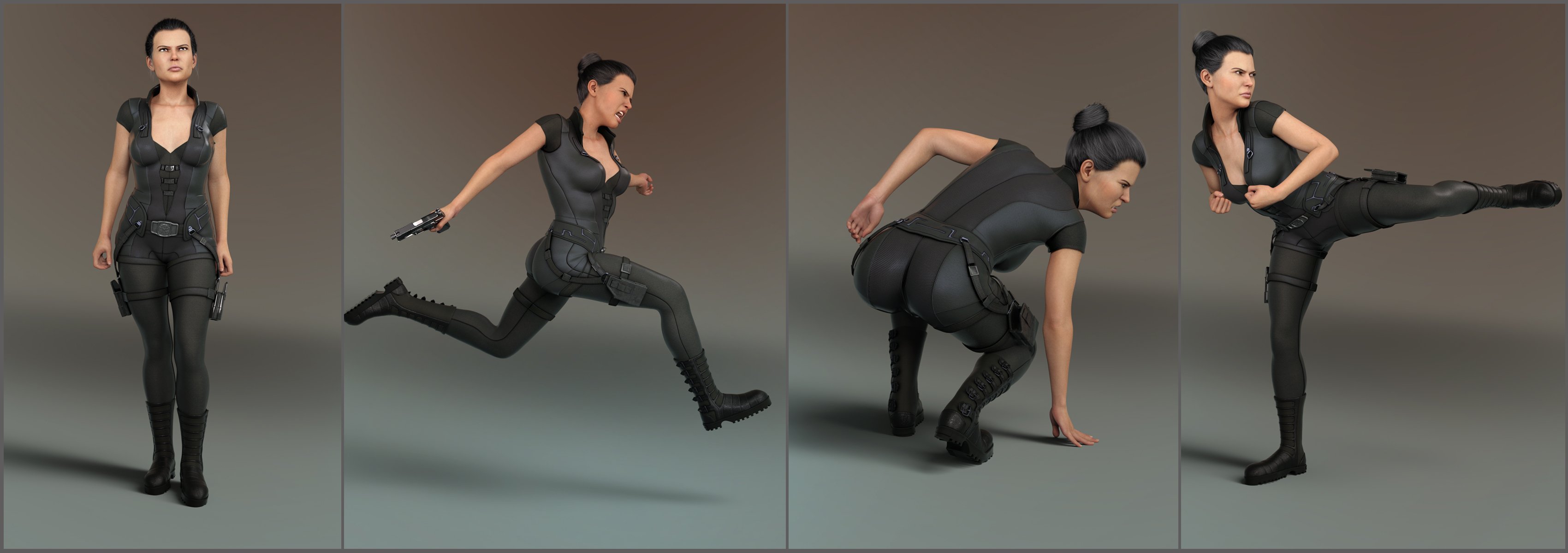 Z On a Mission Poses and Expressions for Robyn 8 by: Zeddicuss, 3D Models by Daz 3D