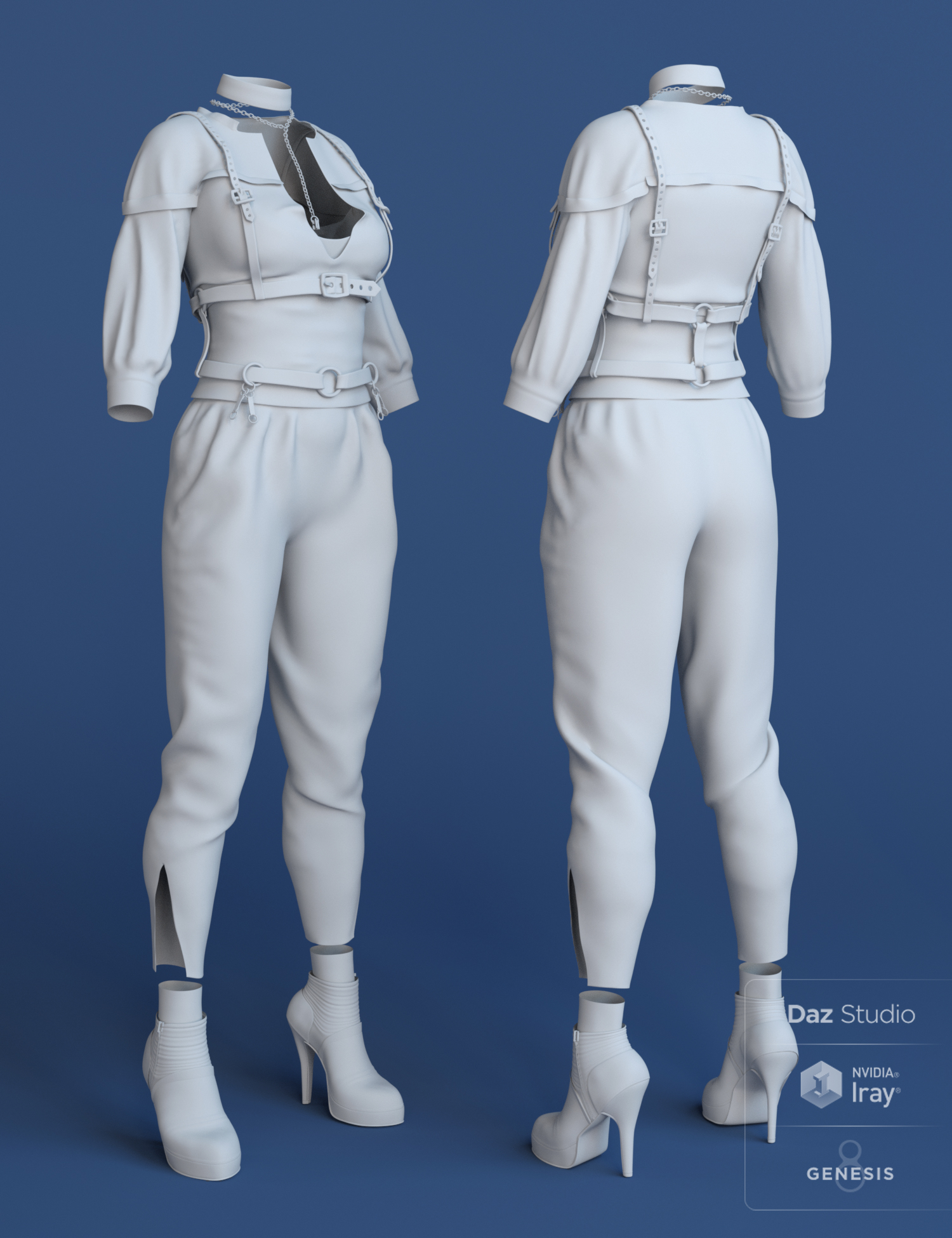 dForce Shadow Agent Outfit for Genesis 8 Female(s) by: Barbara BrundonMoonscape GraphicsSade, 3D Models by Daz 3D