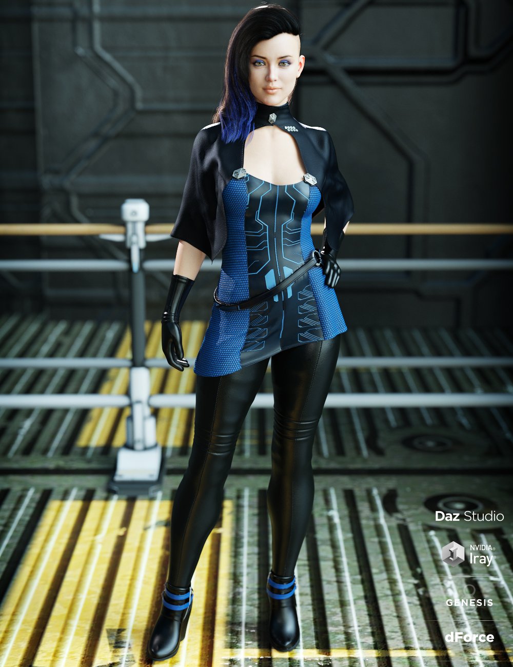 dForce Sergeant Master Outfit for Genesis 8 Female(s) by: 3D-GHDesignBarbara BrundonSade, 3D Models by Daz 3D