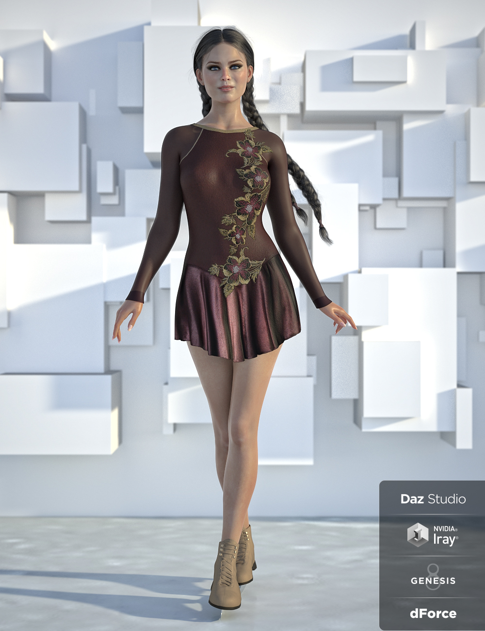 dForce Figure Skater Outfit Textures dForce Figure Skater Outfit Textures by: Sarsa, 3D Models by Daz 3D
