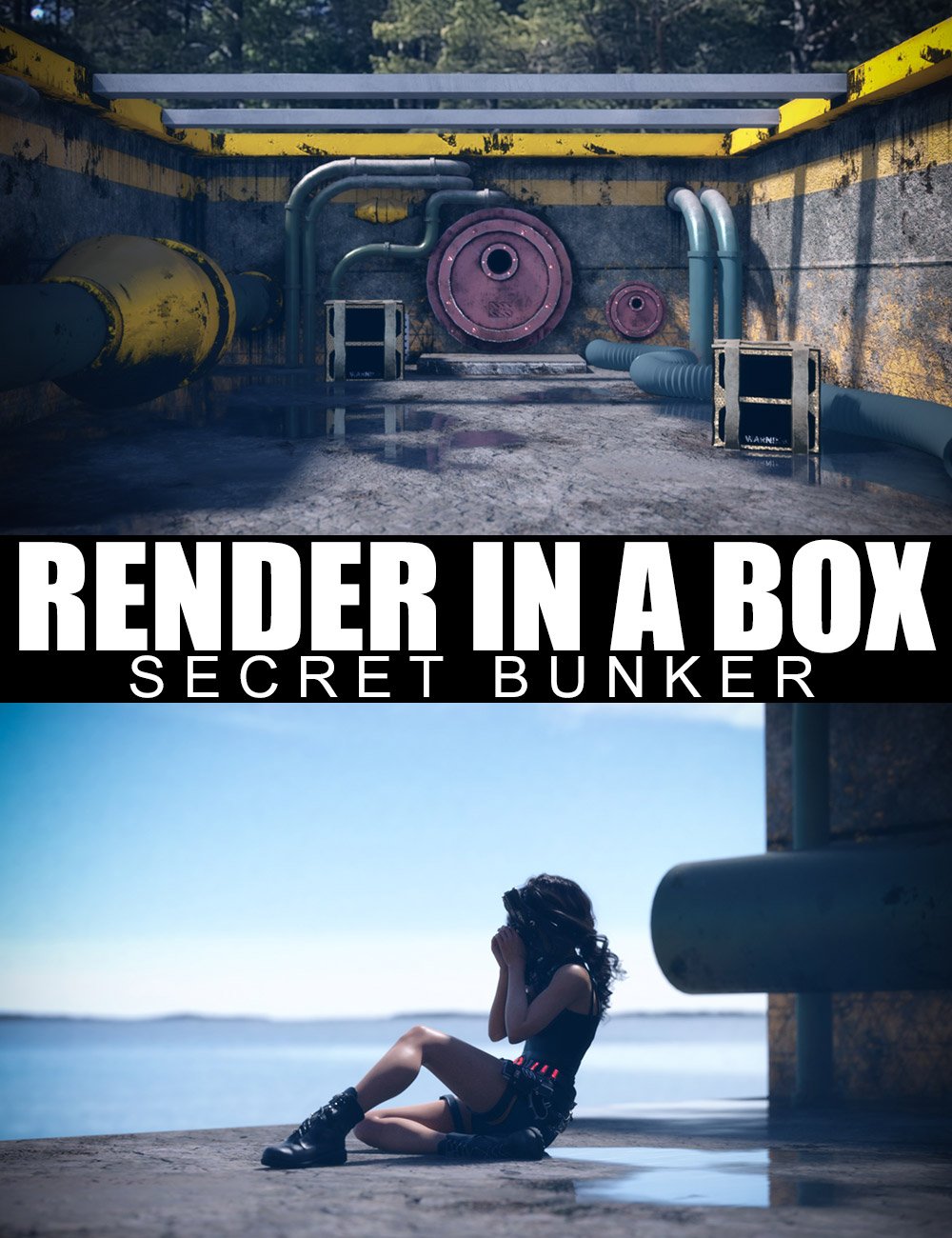 Render In A Box - Secret Bunker by: Dreamlight, 3D Models by Daz 3D