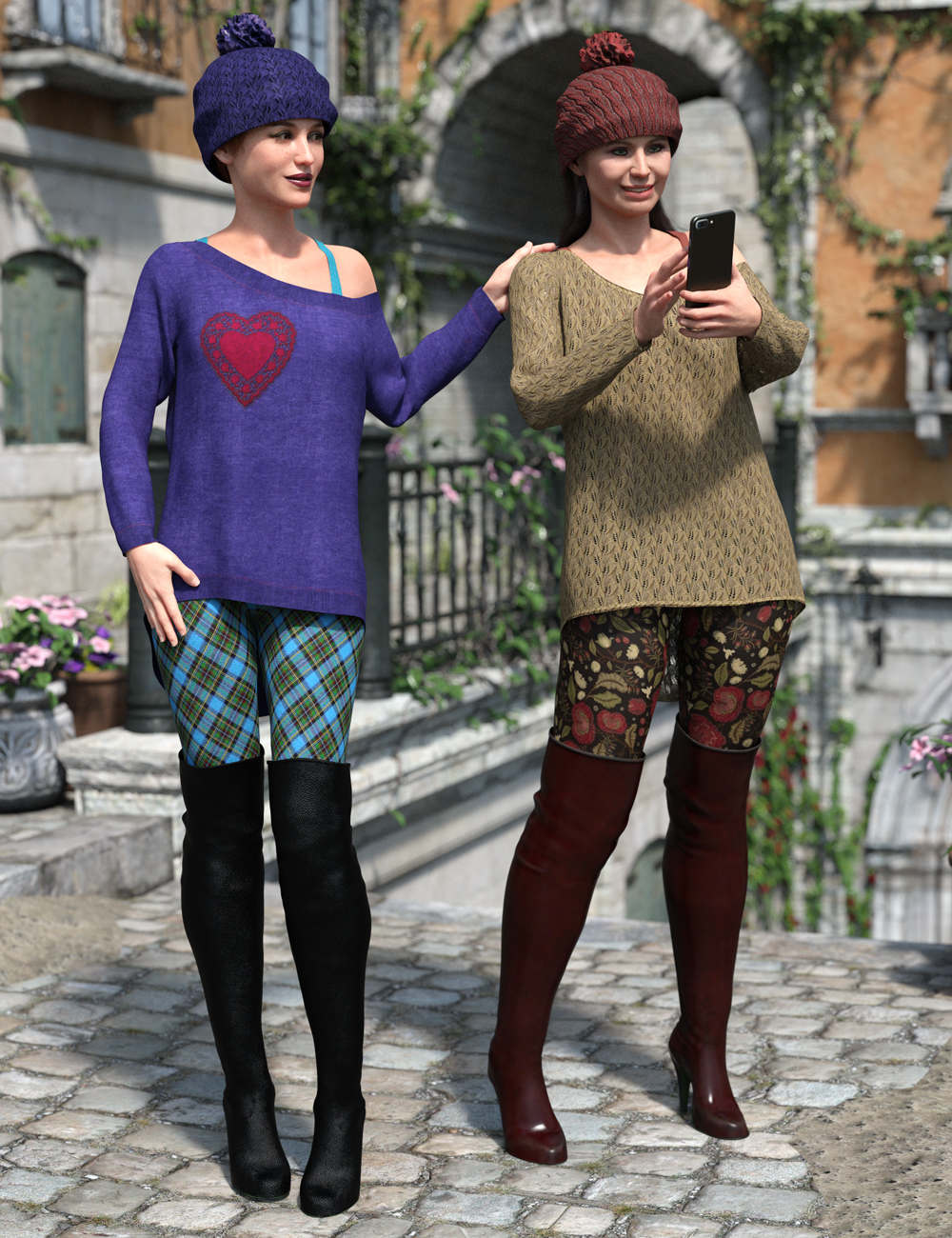 dForce Spice of Fall Outfit Textures by: Anna Benjamin, 3D Models by Daz 3D
