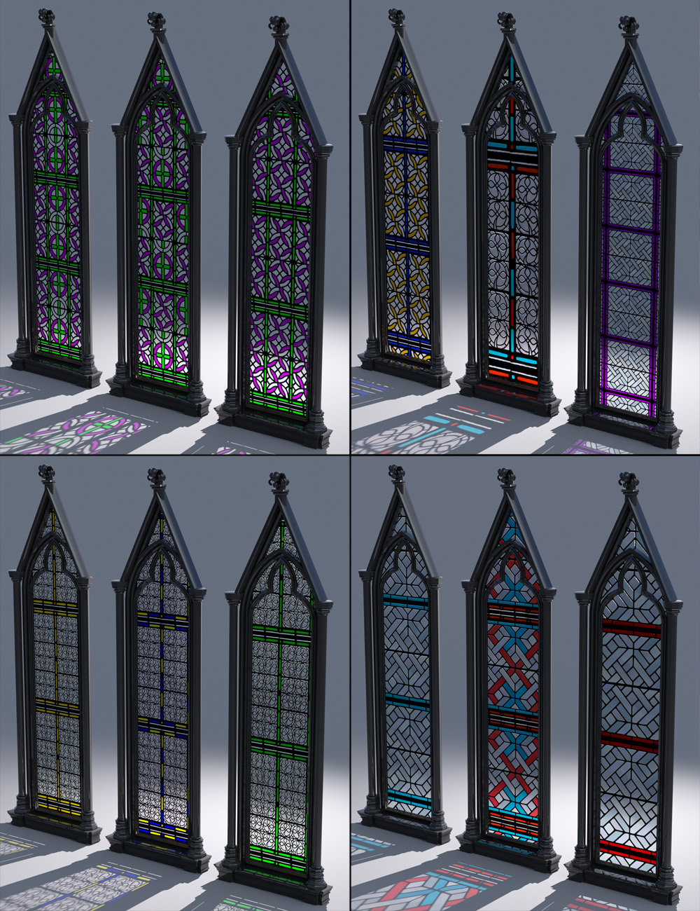 Stained Glass Iray Shaders Vol 2 by: ForbiddenWhispers, 3D Models by Daz 3D