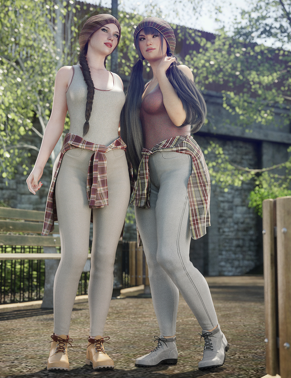dForce Urban Casual Outfit Textures by: DestinysGarden, 3D Models by Daz 3D