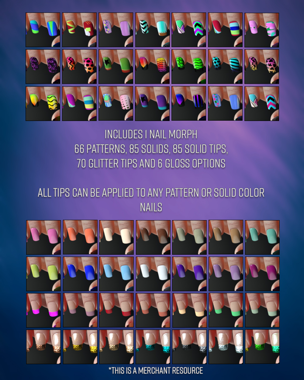 TMHL Nails for Genesis 3 and 8 Female(s) by: TwiztedMetalhotlilme74, 3D Models by Daz 3D
