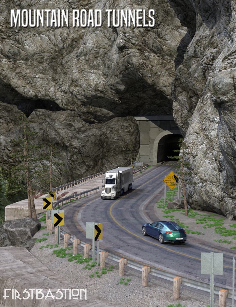 1stB Mountain Road Tunnels by: FirstBastion, 3D Models by Daz 3D
