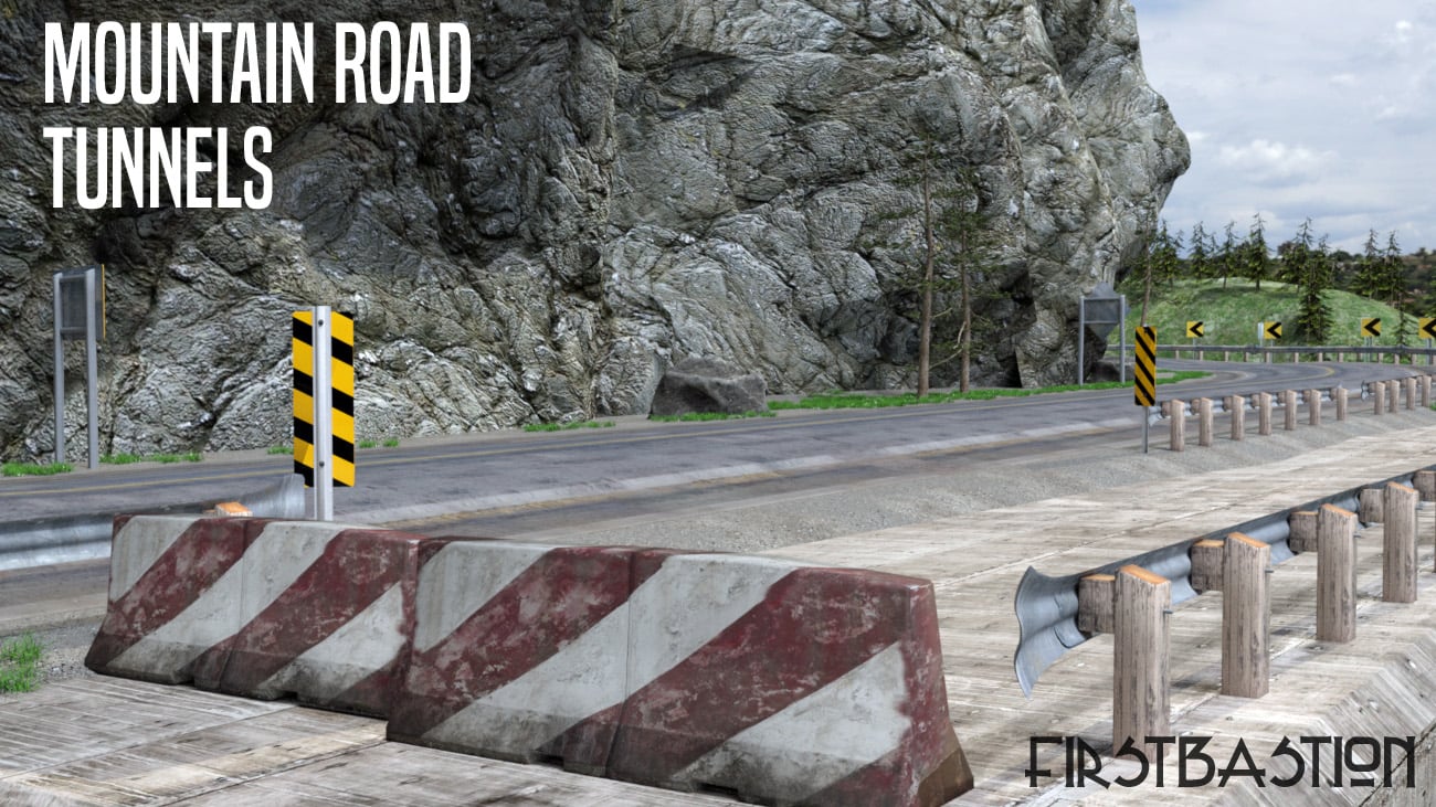 1stB Mountain Road Tunnels 3D Models and 3D Software by