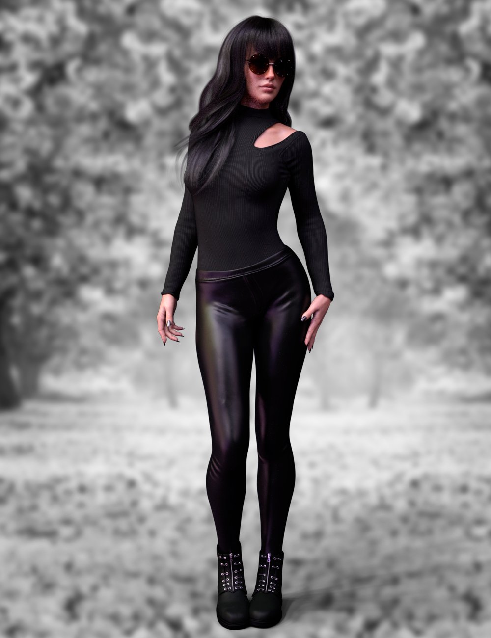 X-Fashion Turtleneck Outfit for Genesis 8 Female(s) by: xtrart-3d, 3D Models by Daz 3D
