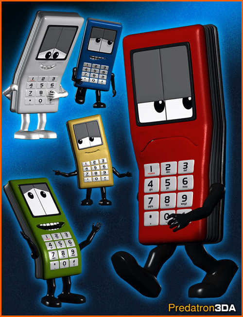 Mobi The Cell Phone Toon by: Predatron, 3D Models by Daz 3D