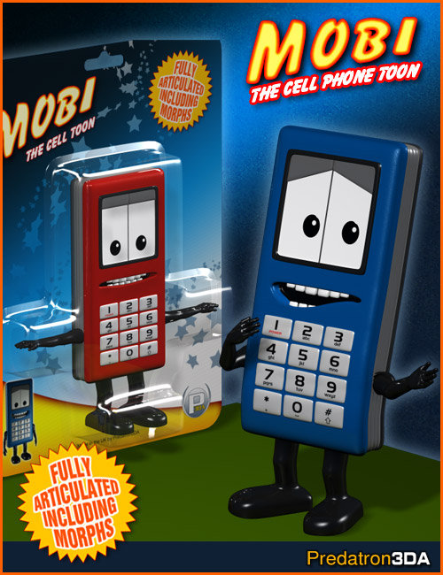 Mobi The Cell Phone Toon by: Predatron, 3D Models by Daz 3D