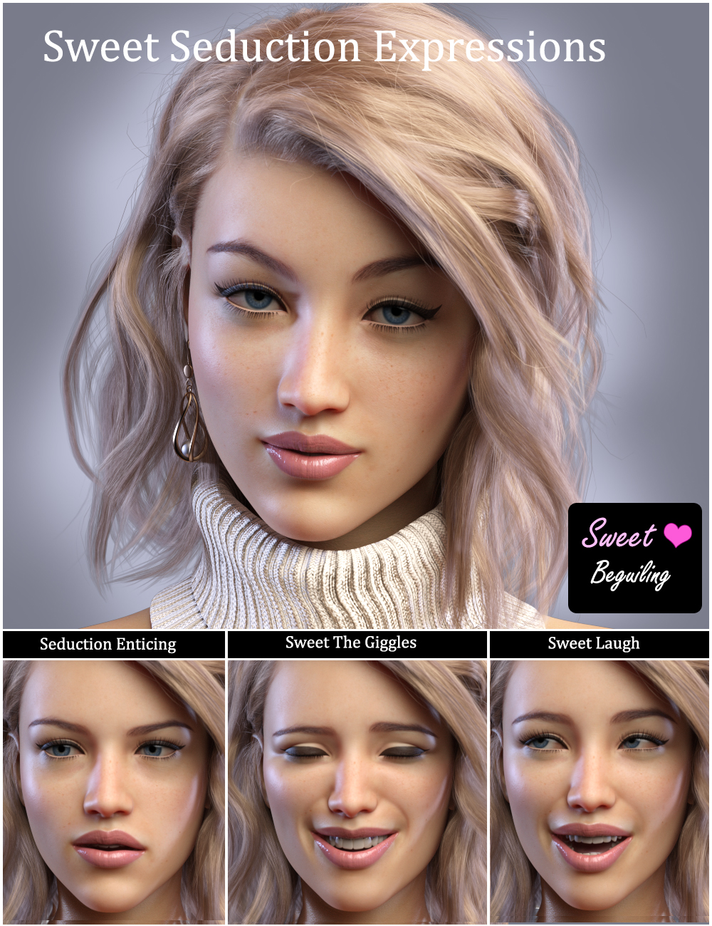 iV Sweet Seduction Expressions For Genesis 8 Female(s) | Daz 3D
