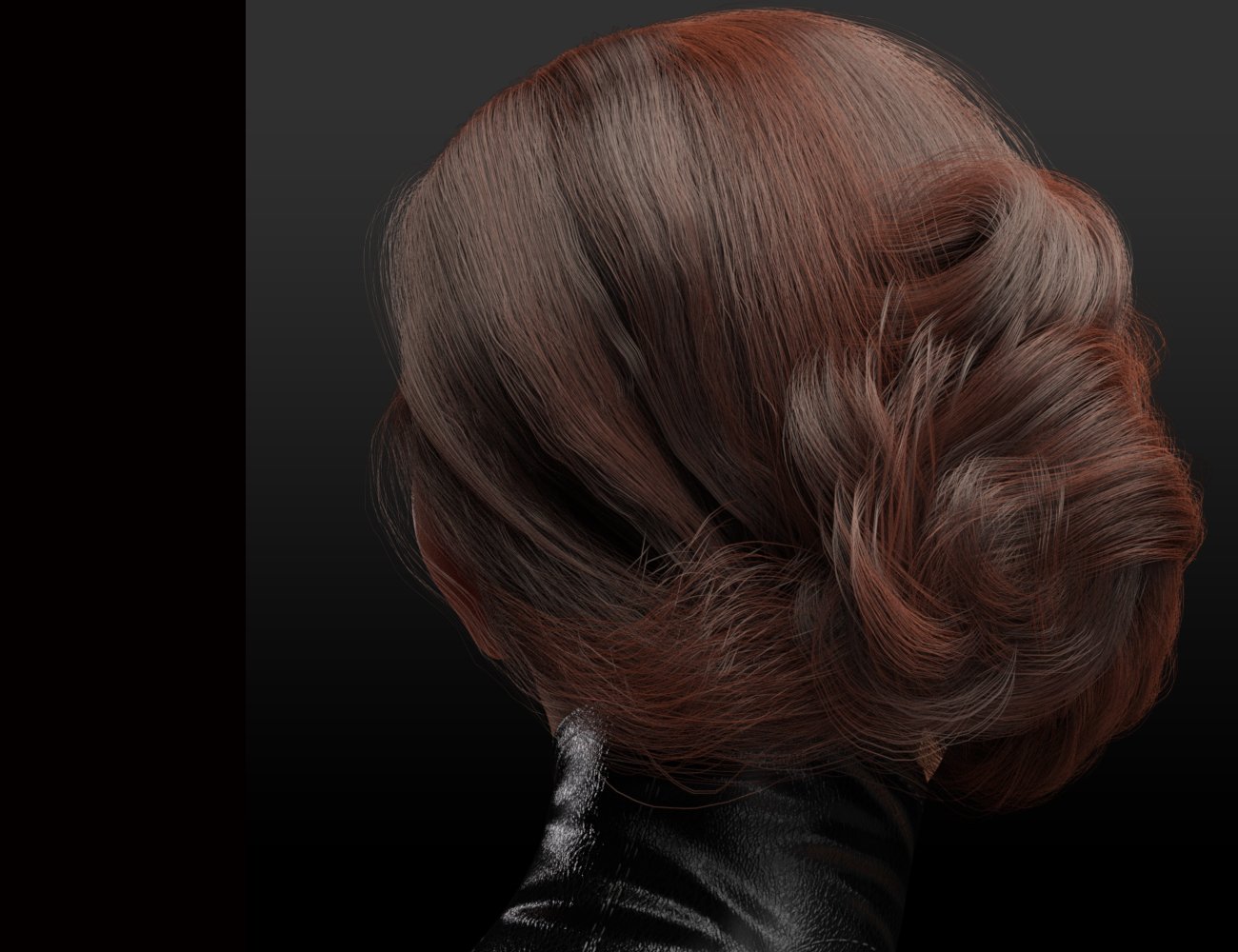 dforce Side Swept Updo Hair for Genesis 3 and 8 Female(s) by: chevybabe25, 3D Models by Daz 3D