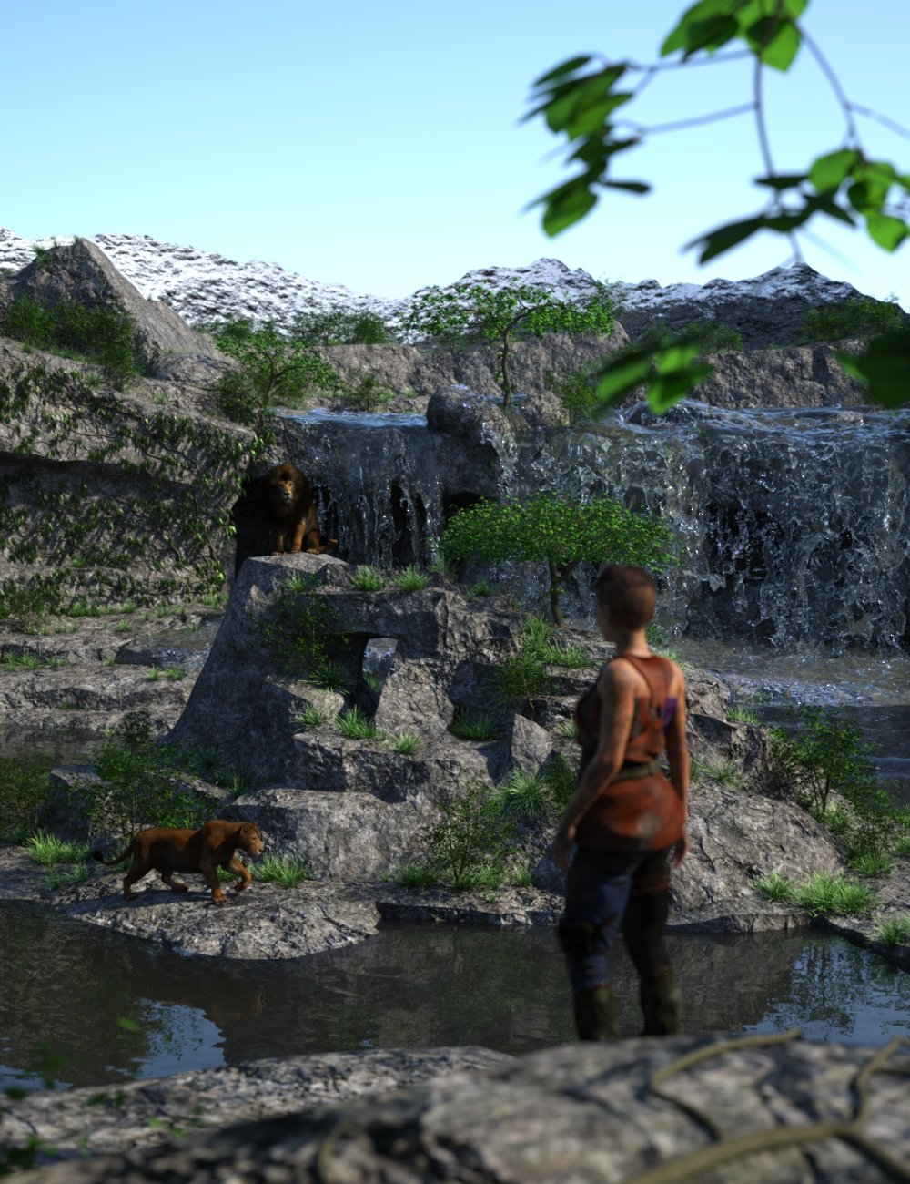 The Watering Hole by: TangoAlpha, 3D Models by Daz 3D