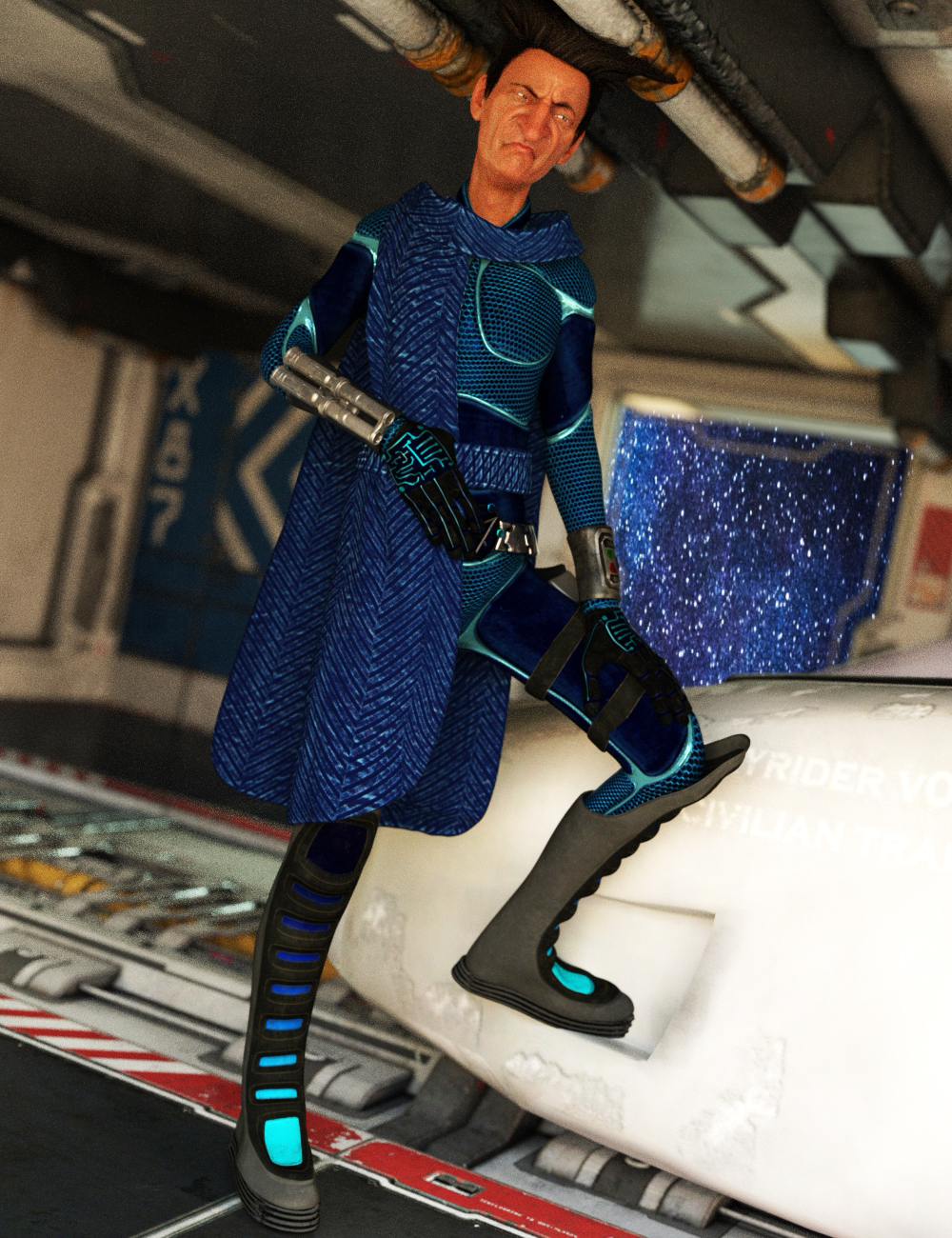 Space Trotter Outfit for Genesis 8 Male(s) by: Larisha, 3D Models by Daz 3D