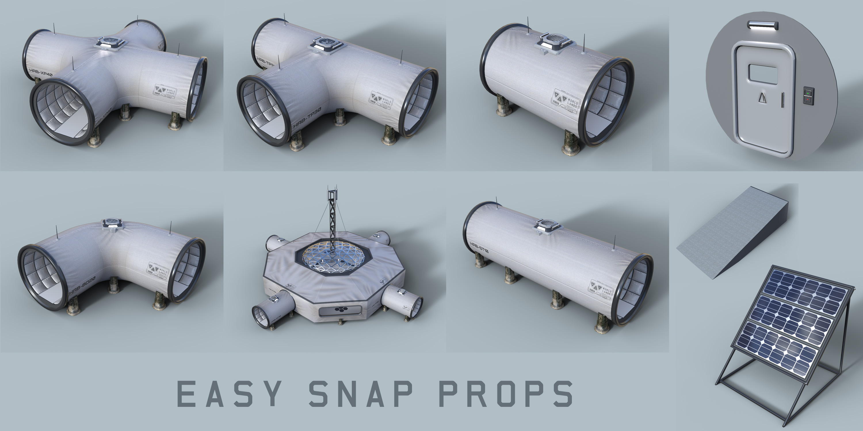 Easy Snap Universal Habitat by: midnight_stories, 3D Models by Daz 3D