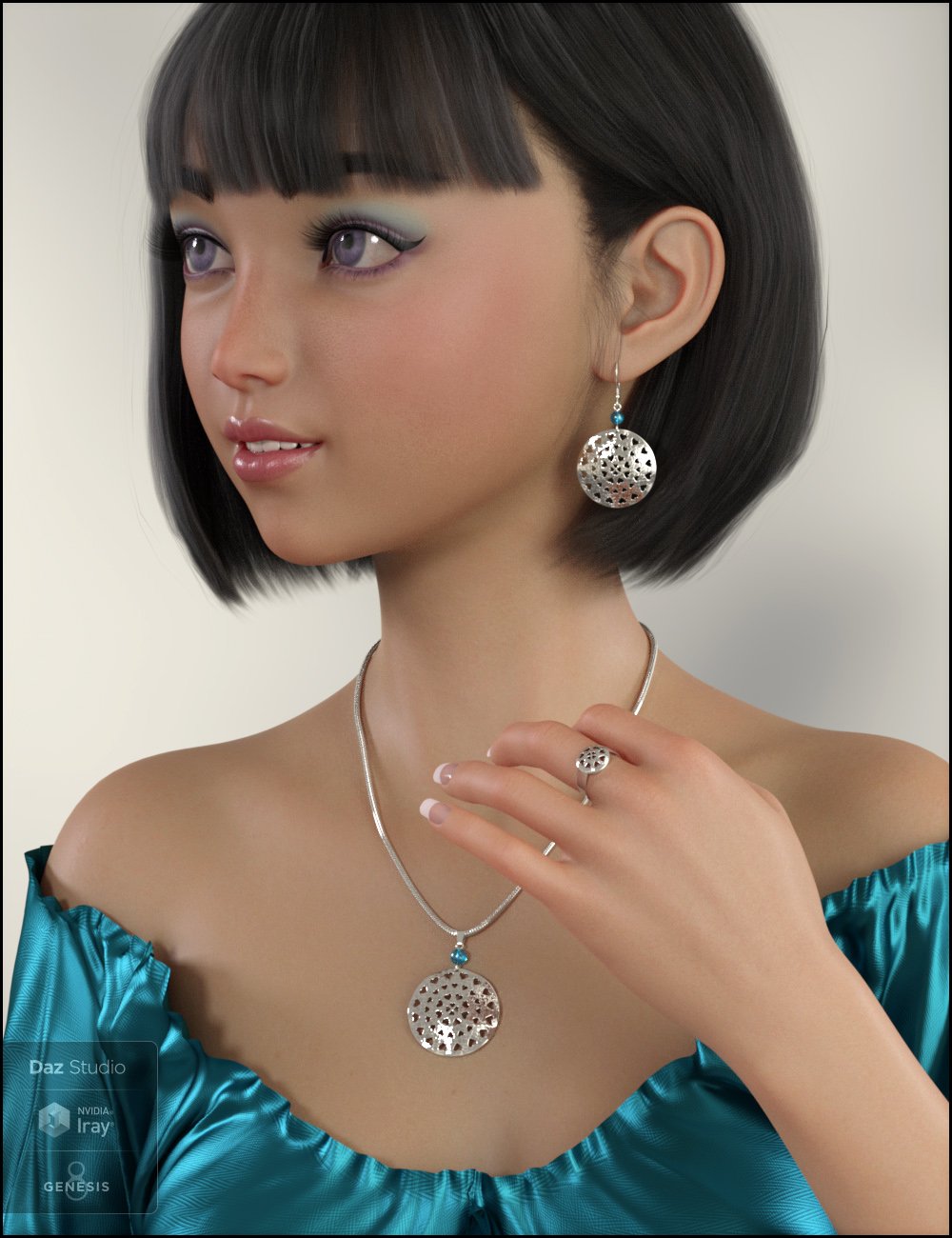 Pierced Hearts Jewelry for Genesis 8 Female(s) by: Fisty & DarcFisty, 3D Models by Daz 3D