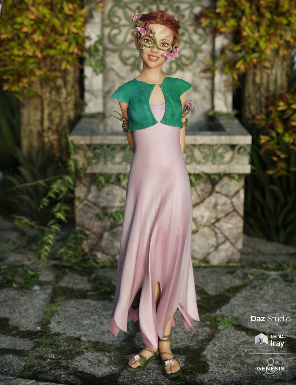 dForce Chrysalis Outfit for Genesis 8 Female(s) by: Mada, 3D Models by Daz 3D