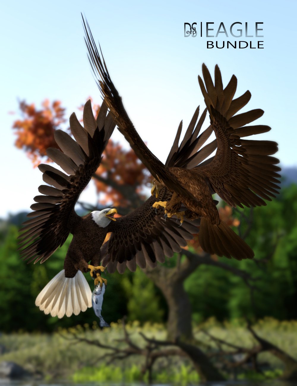 Deepsea's Eagle Bundle by: Deepsea, 3D Models by Daz 3D