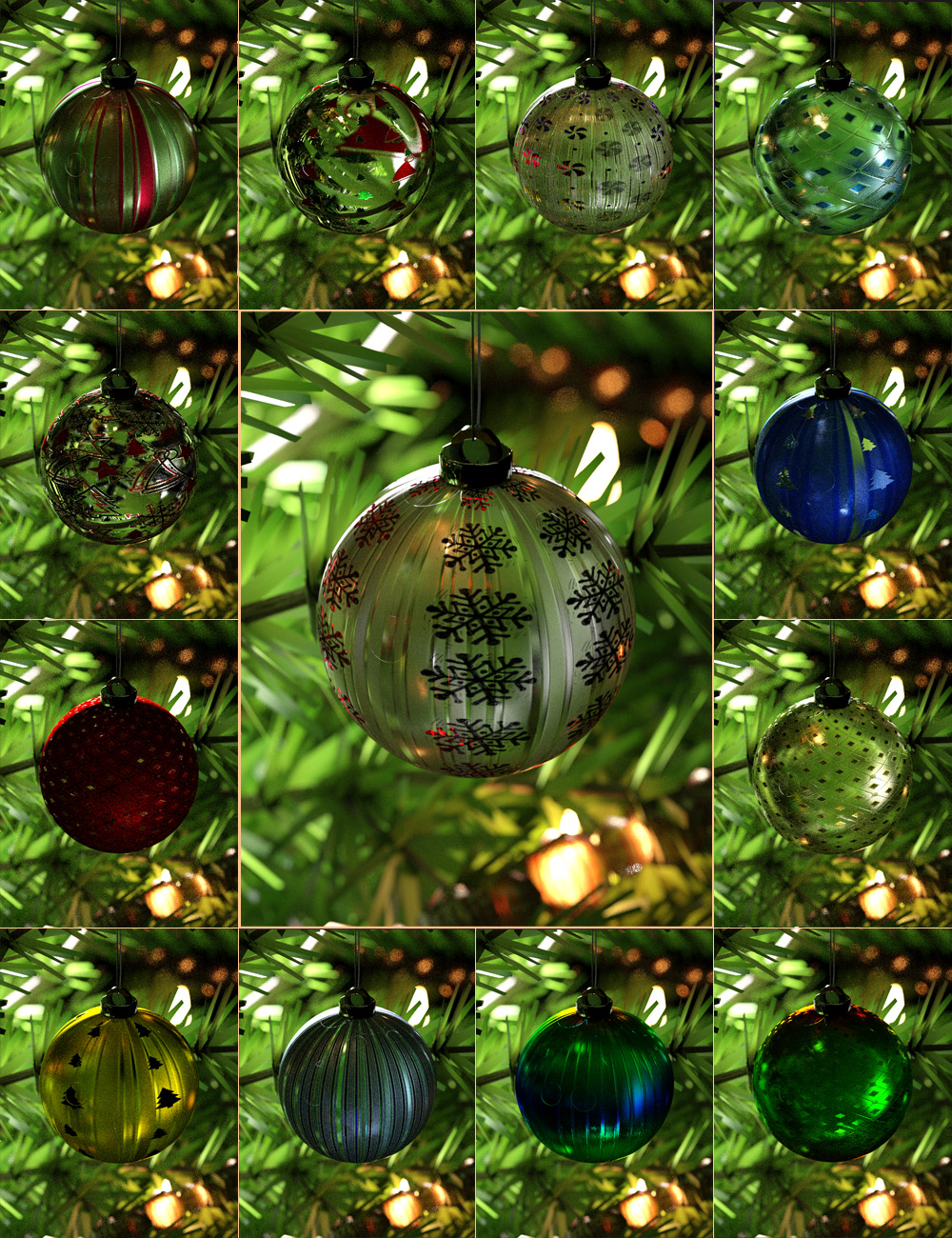 Xmas Glass Iray Shaders by: ForbiddenWhispers, 3D Models by Daz 3D