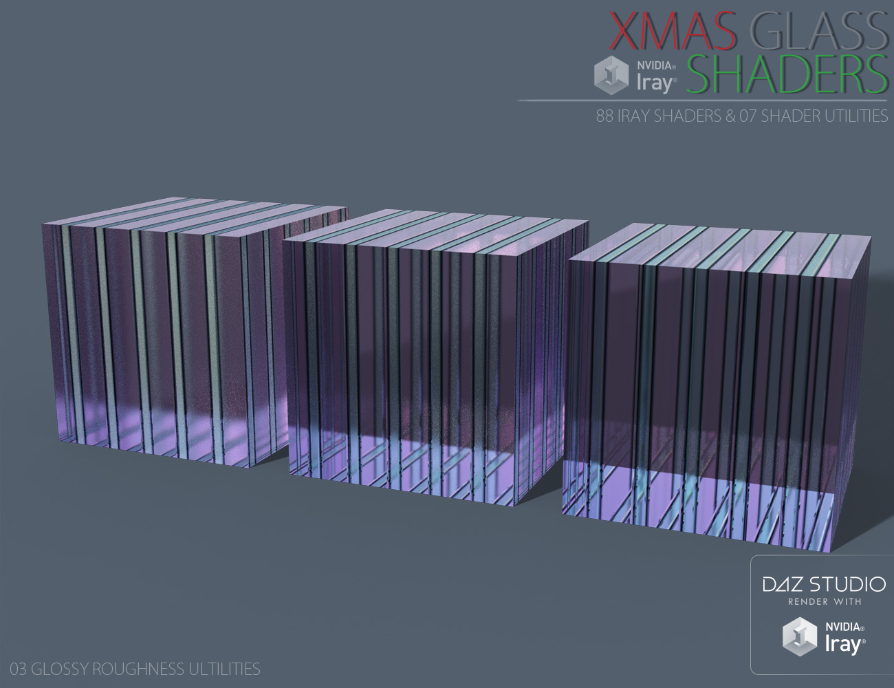 Xmas Glass Iray Shaders Xmas Glass Iray Shaders by: ForbiddenWhispers, 3D Models by Daz 3D