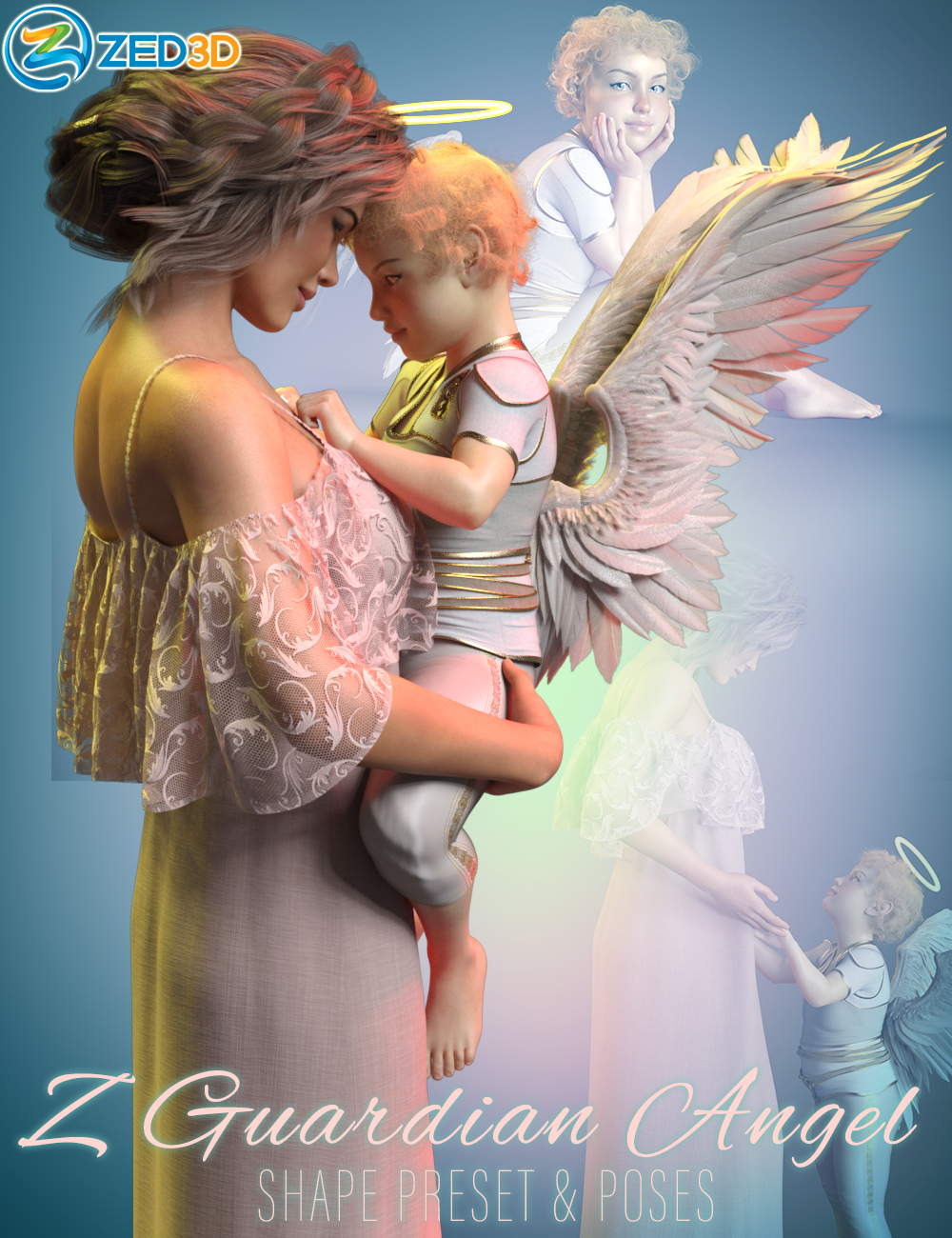 Z Guardian Angel Shape and Poses for Genesis 8 Female by: Zeddicuss, 3D Models by Daz 3D