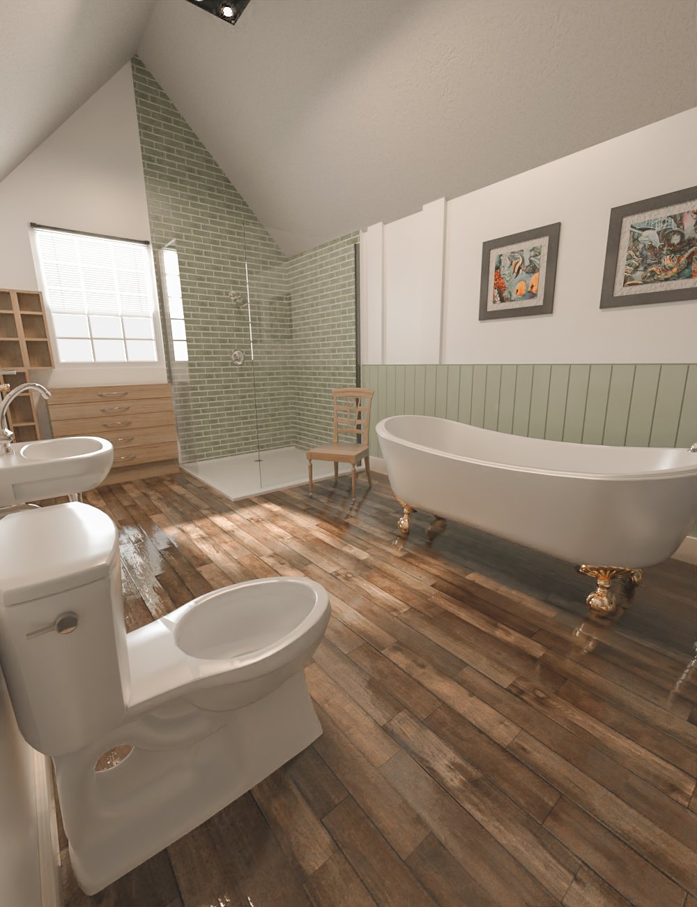 TS Classic Bathroom 03 by: Tesla3dCorp, 3D Models by Daz 3D