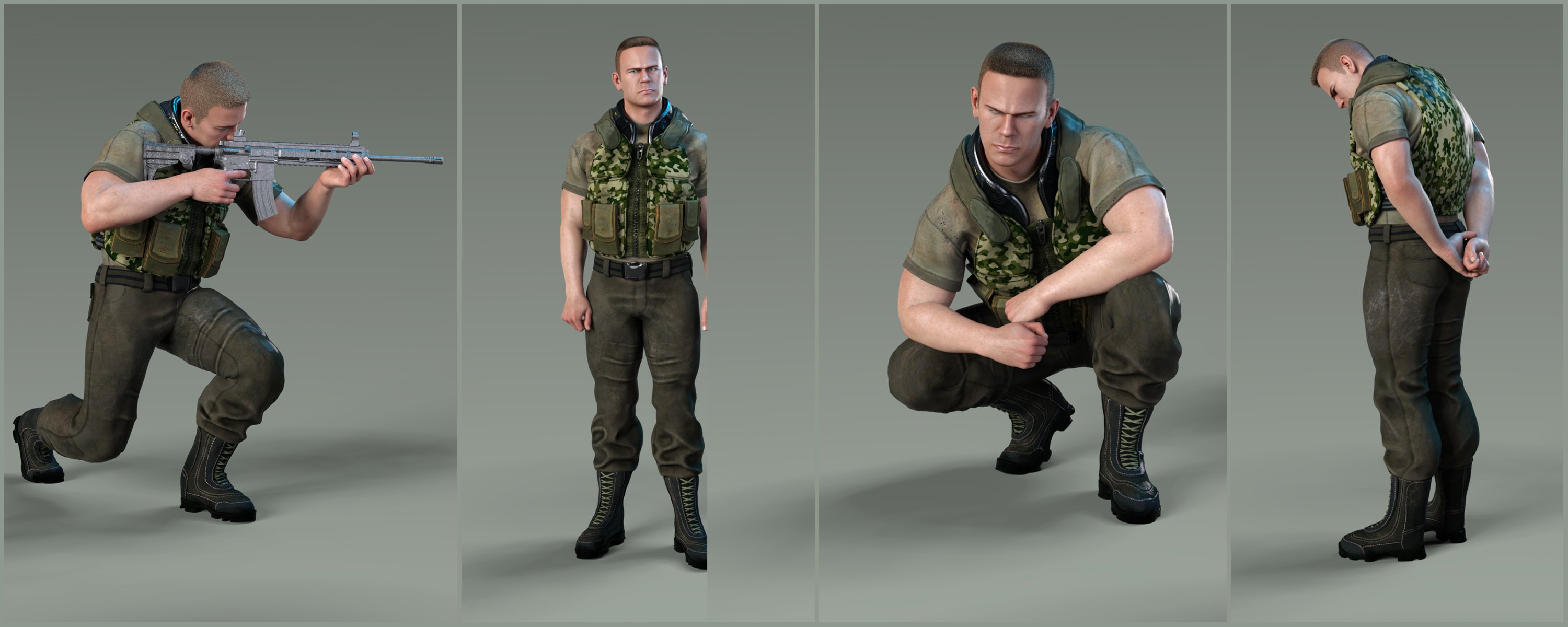 Z Everyone's Hero Poses and Expressions for Dain 8 by: Zeddicuss, 3D Models by Daz 3D