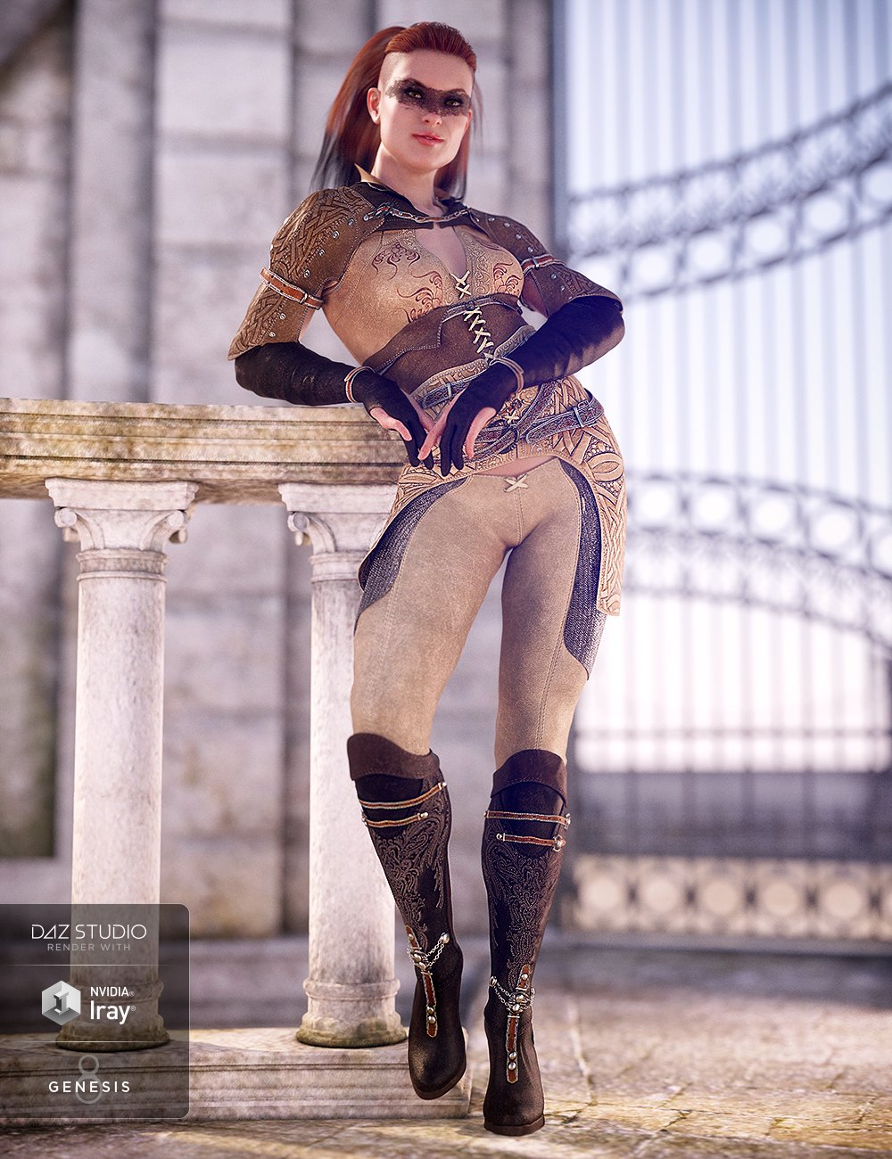 Blood Oath Outfit for Genesis 8 Female(s) by: Barbara BrundonShox-Design, 3D Models by Daz 3D