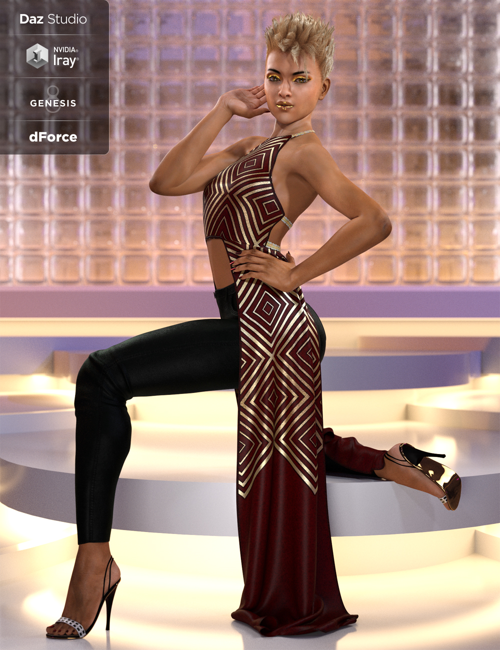 dForce Step it Up Outfit Textures by: Shox-Design, 3D Models by Daz 3D