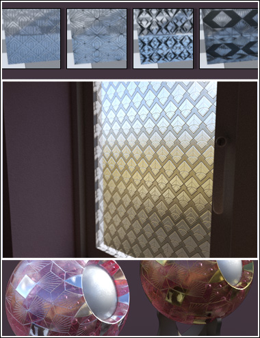 Geometric Deco Iray Glass Shaders Geometric Deco Iray Glass Shaders by: ForbiddenWhispers, 3D Models by Daz 3D